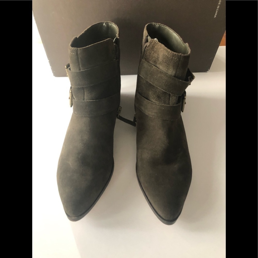 - BNWOT- Nine West Olive Green Suede Boots- size 6